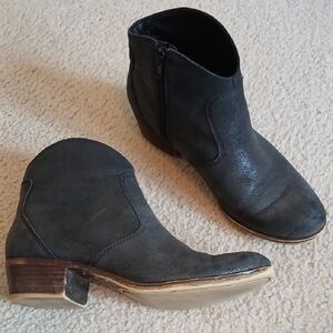 Lucky Brand Black Leather Ankle Boots
